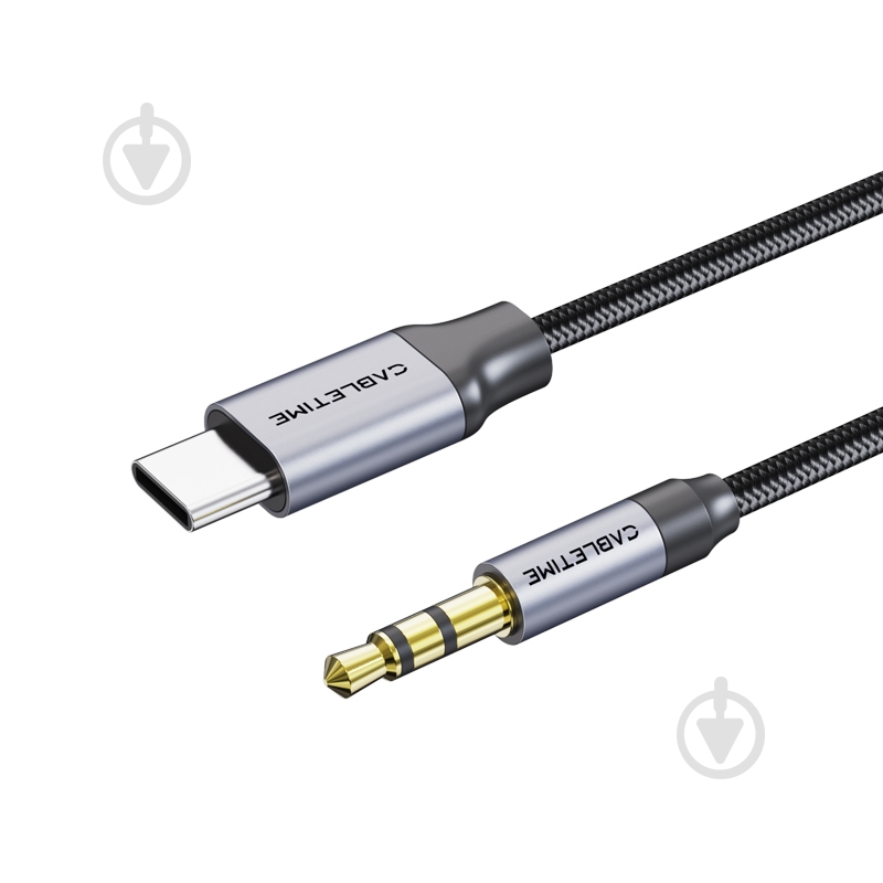 Кабель CableTime USB Type-C (M) - 3.5 мм 3,5 м black (CA915767) - фото 1 Кабель CableTime USB Type-C (M) - 3.5 мм 3,5 м black (CA915767) - фото 1