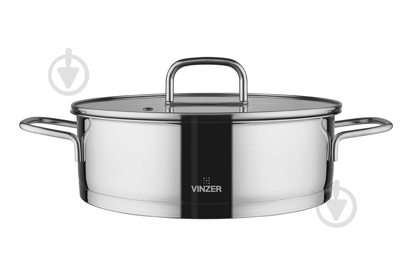 Сотейник з двома ручками та кришкою Vinzer Glossy Line 3,2 л 50046 - фото 1