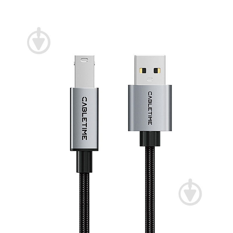 Кабель CableTime USB 2.0 AM - B Print 2 м black (CA915217) - фото 1 Кабель CableTime USB 2.0 AM - B Print 2 м black (CA915217) - фото 1