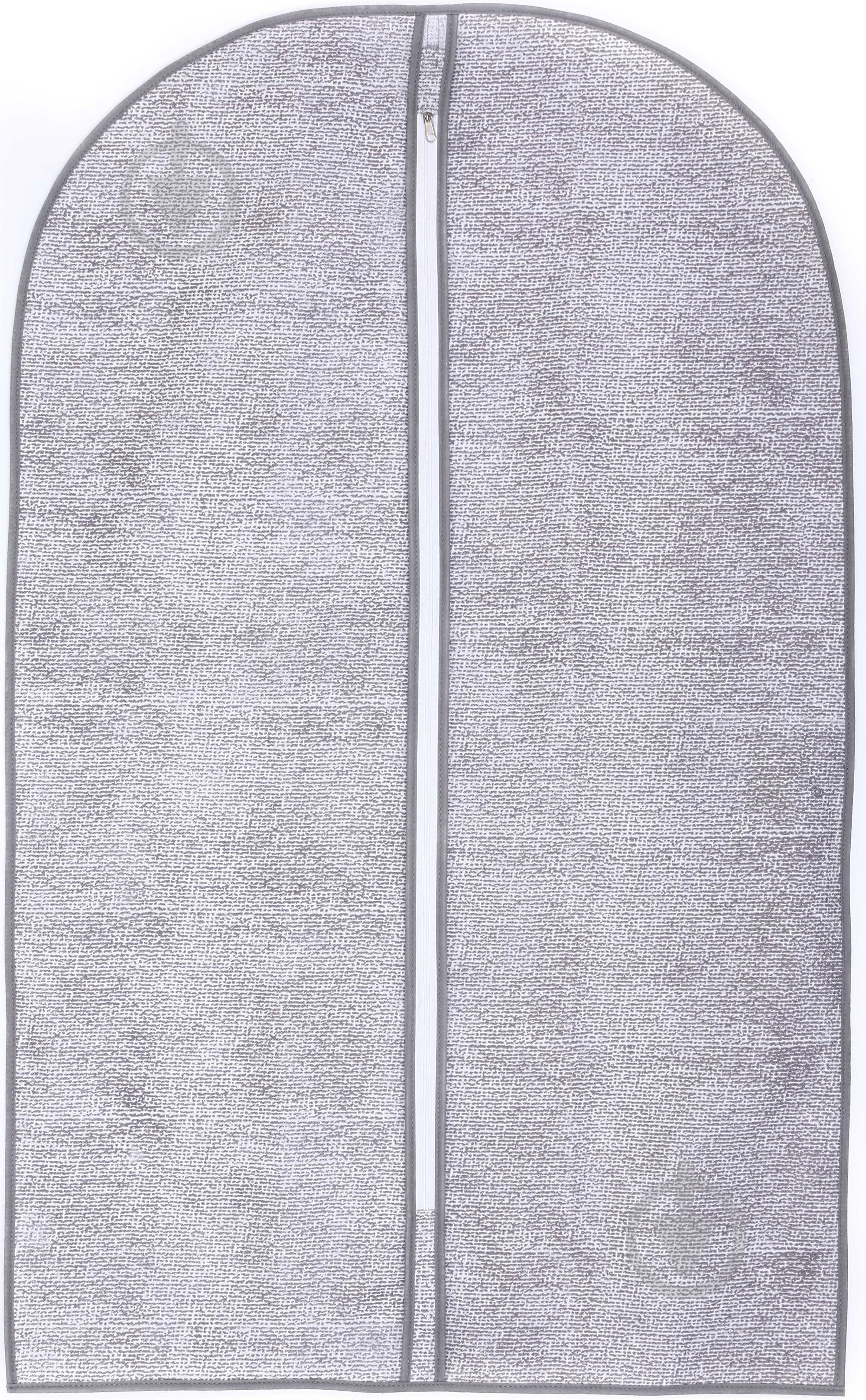 Чехол для одежды Silver Vivendi 100x60 см серый с прозрачным - фото 1