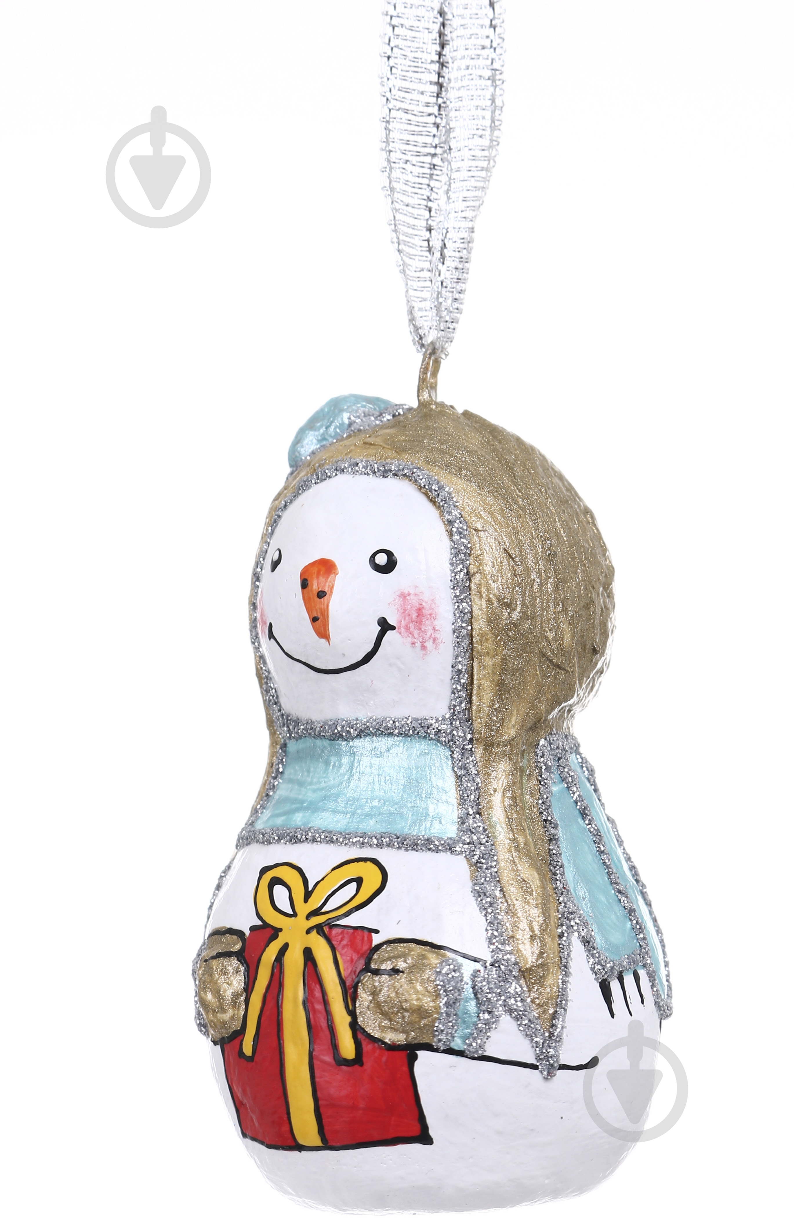 Елочная игрушка Снеговик с подарком 3 x 11 x 12 см (2033074002) - фото 2 Елочная игрушка Снеговик с подарком 3 x 11 x 12 см (2033074002) - фото 2