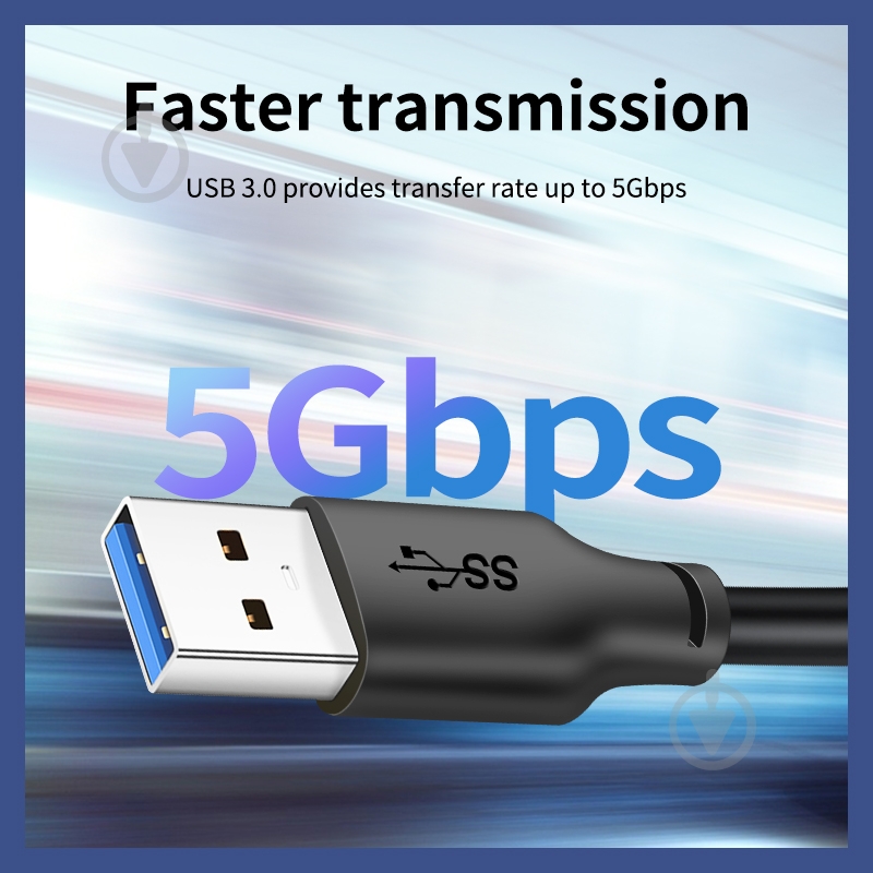 USB-кабель CableTime USB 3.0 AM — AM 3 м black (CA915415) - фото 4 USB-кабель CableTime USB 3.0 AM — AM 3 м black (CA915415) - фото 4