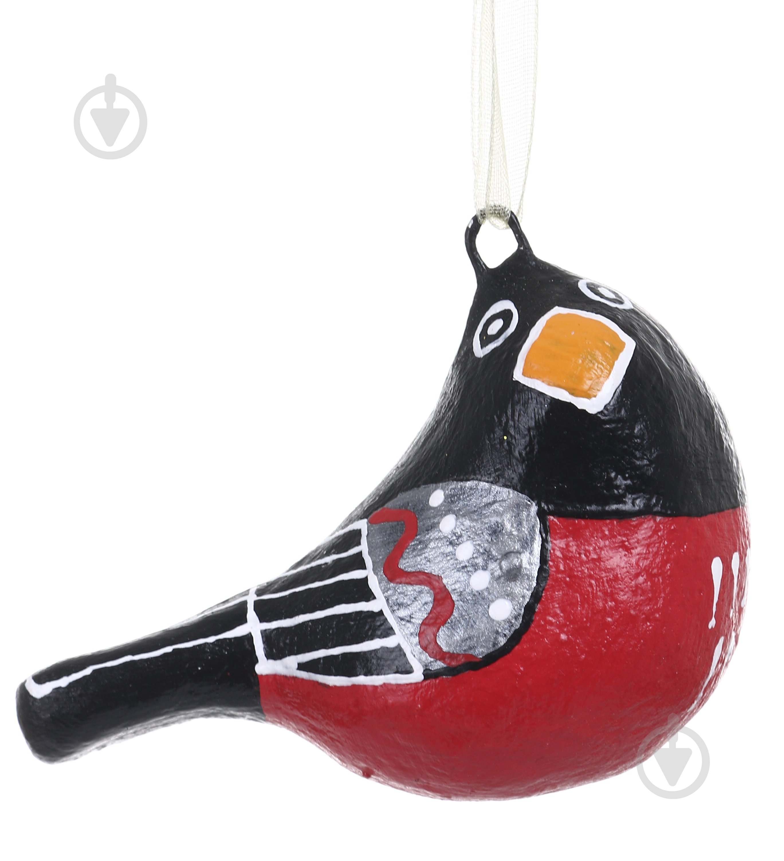 Елочная игрушка Снегирь 4,5 x 7,5 x 4 см (2033006006) - фото 2 Елочная игрушка Снегирь 4,5 x 7,5 x 4 см (2033006006) - фото 2