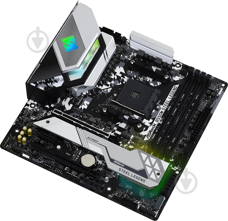 の*ろ様 Ryzen 5 PRO 4650G + B550M steel leg ᐉ Материнская плата ASRock B550M Steel Legend (Socket AM4, AMD