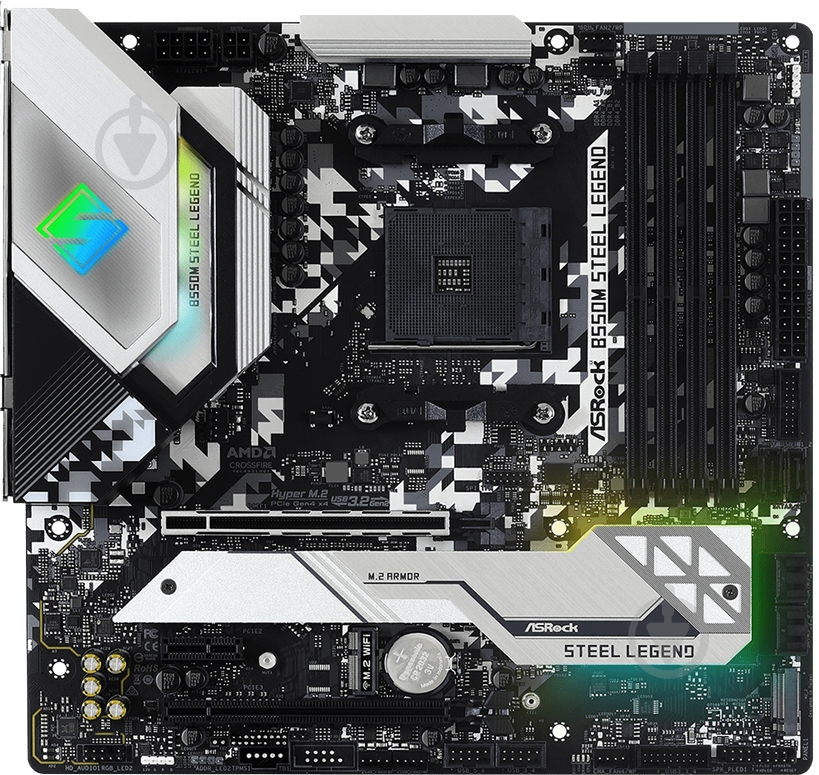 ᐉ Материнская плата ASRock B550M Steel Legend (Socket AM4, AMD