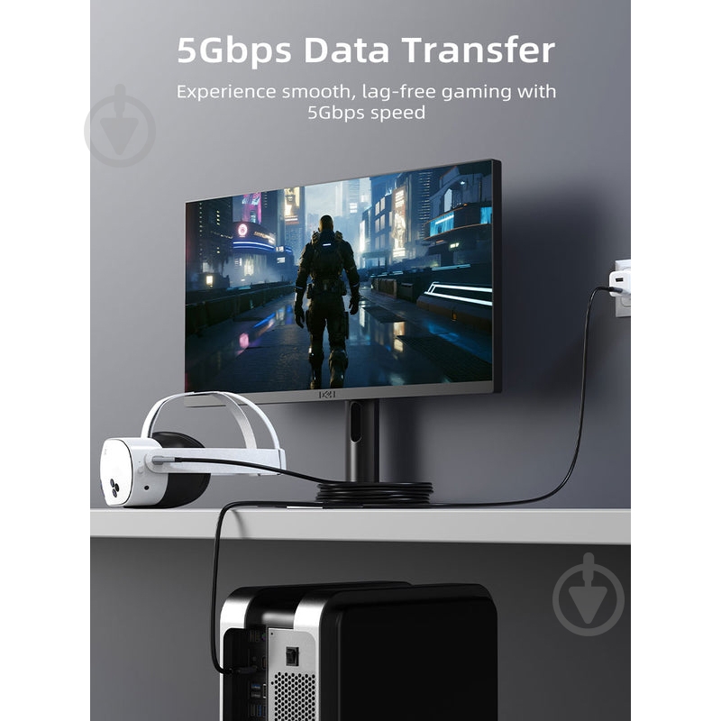 Кабель CableTime USB3.0 VR PD 36W 5 м black (CA915934) - фото 6 Кабель CableTime USB3.0 VR PD 36W 5 м black (CA915934) - фото 6