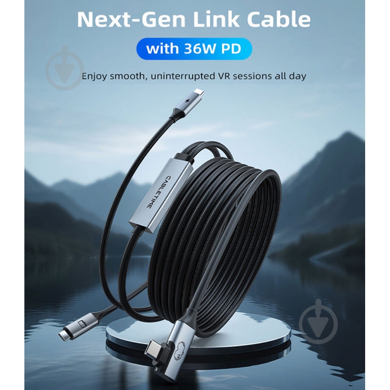 Кабель CableTime USB3.0 VR PD 36W 5 м black (CA915934) - фото 4 Кабель CableTime USB3.0 VR PD 36W 5 м black (CA915934) - фото 4