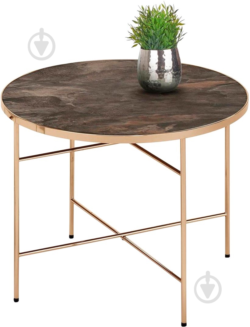 Стол журнальный BRW Isabelle 450x600 мм бежевый/коричневый - фото 1 Стол журнальный BRW Isabelle 450x600 мм бежевый/коричневый - фото 1
