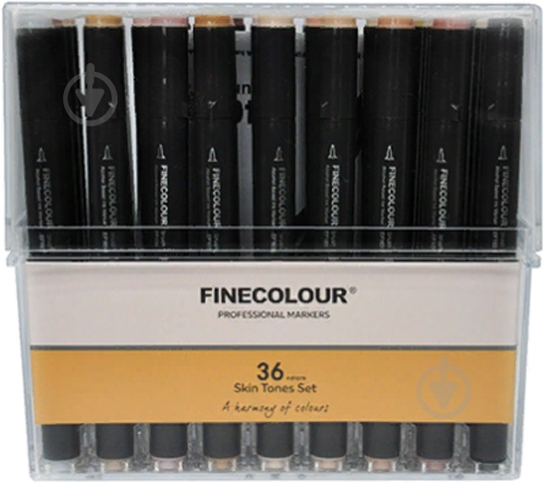 Набір двосторонніх маркерів FINECOLOUR Brush Skin SET 36 кольорів EF103-FS36 різнокольоровий - фото 1