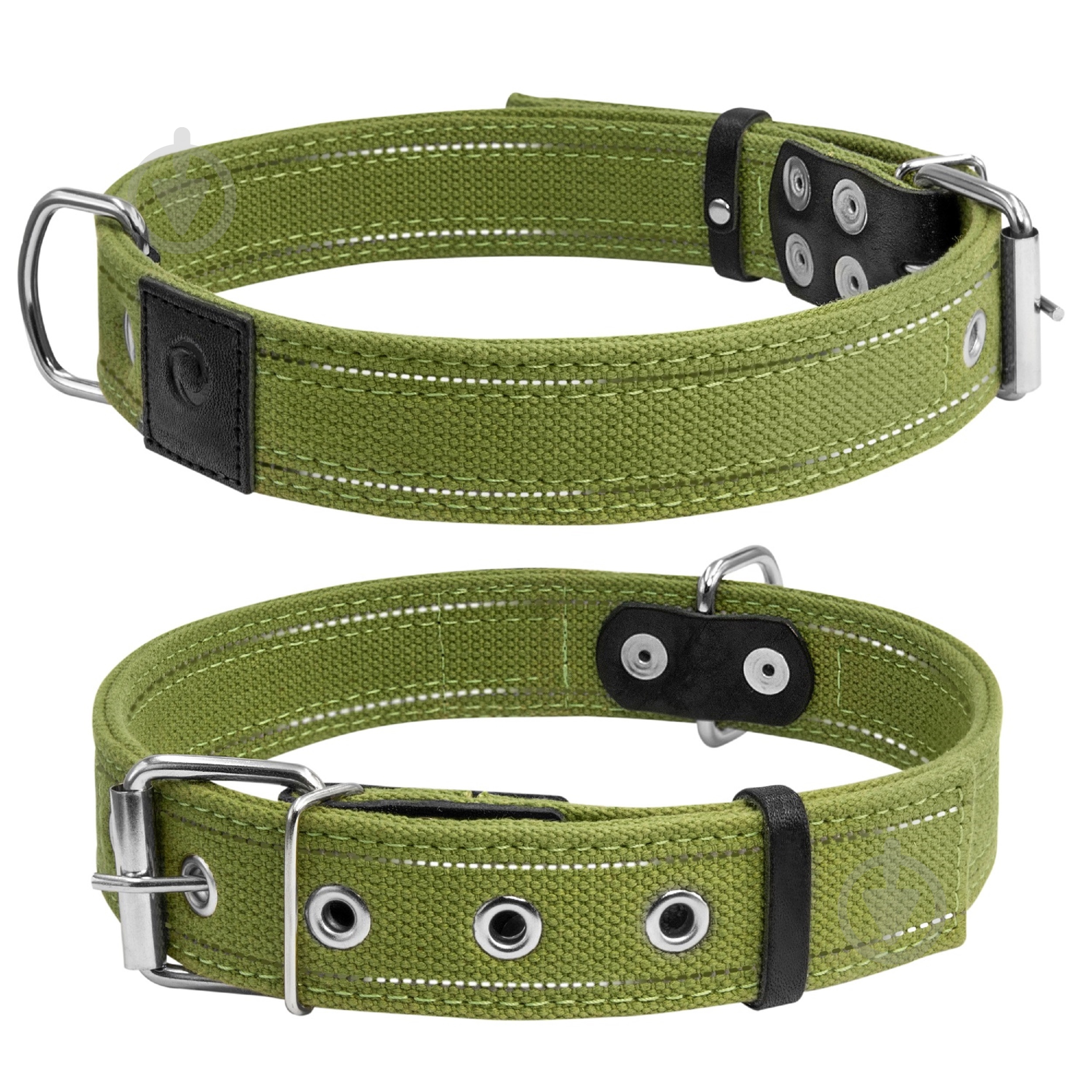 Ошейник Collar двойной х/б тесьма 3,5х51-63 см - фото 1