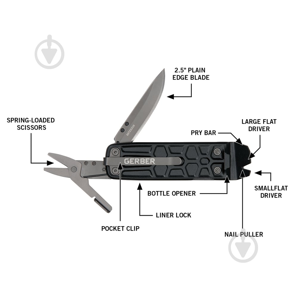 Мультитул Gerber LockDown Pry, Onyx - фото 3