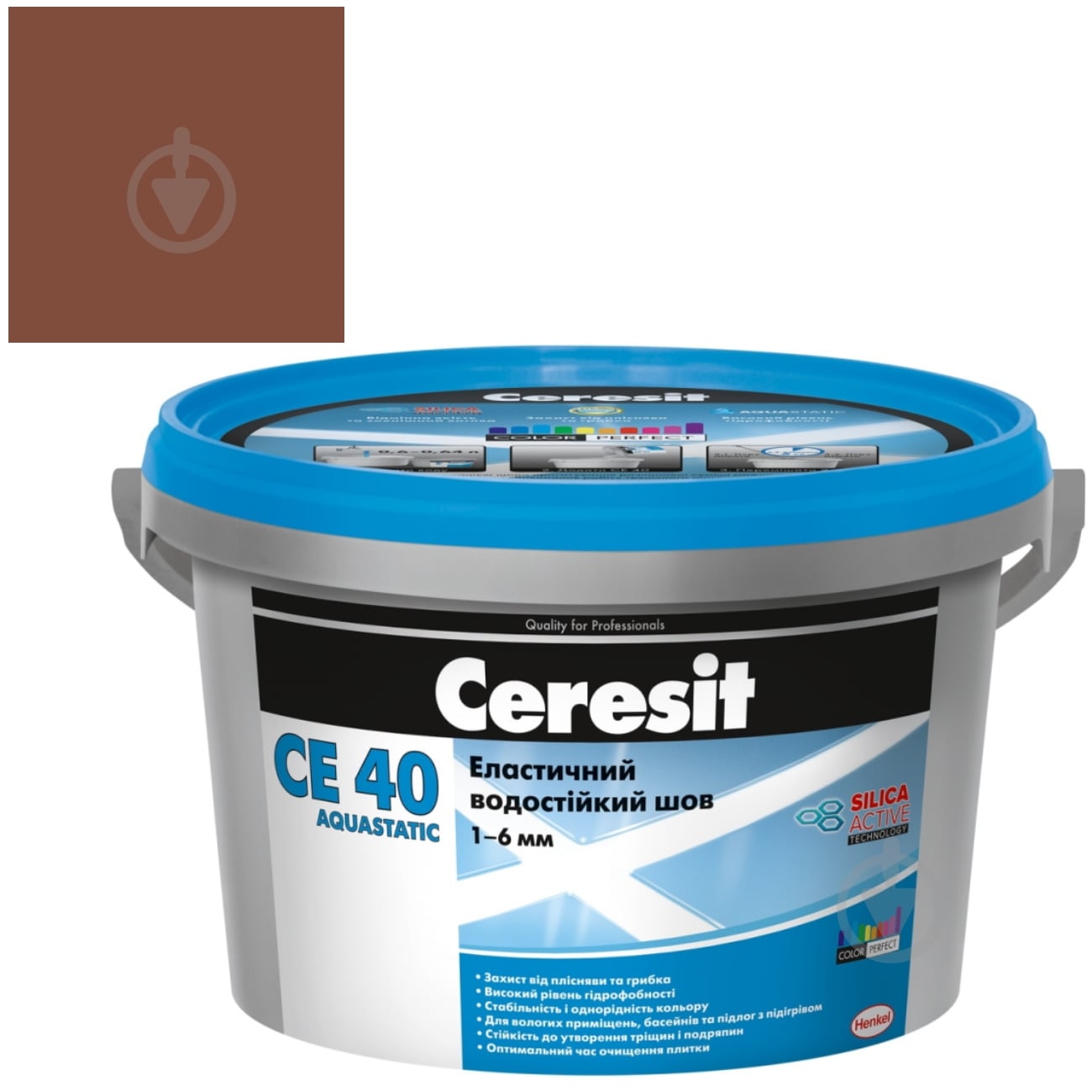 Затирка для плитки Ceresit CE 40 AQUASTATIC № 55 2 кг ореховый - фото 2