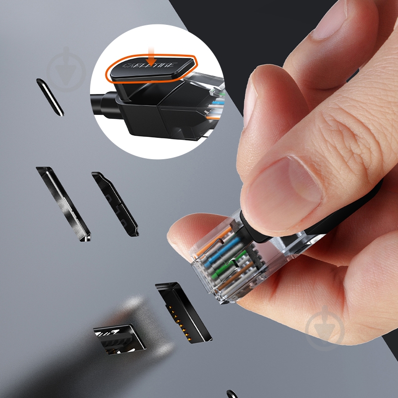 Патч-корд CableTime Cat6 UTP 1000Mbps 250MHz 0,5 м черный - фото 2 Патч-корд CableTime Cat6 UTP 1000Mbps 250MHz 0,5 м черный - фото 2