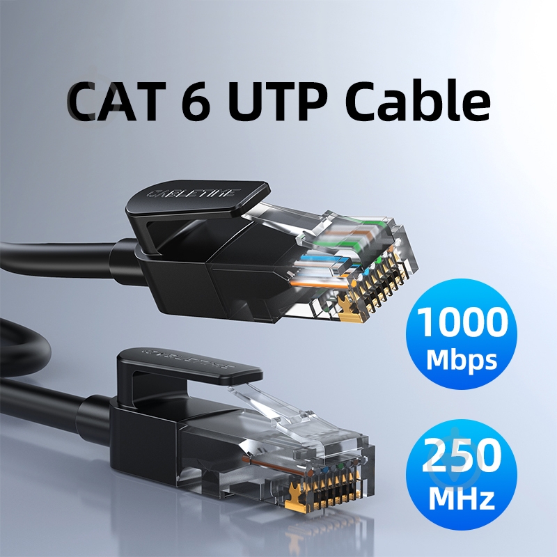 Патч-корд CableTime Cat6 UTP 1000Mbps 250MHz 0,5 м черный - фото 4 Патч-корд CableTime Cat6 UTP 1000Mbps 250MHz 0,5 м черный - фото 4