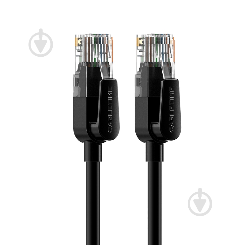 Патч-корд CableTime Cat6 UTP 1000Mbps 250MHz 0,5 м черный - фото 1 Патч-корд CableTime Cat6 UTP 1000Mbps 250MHz 0,5 м черный - фото 1