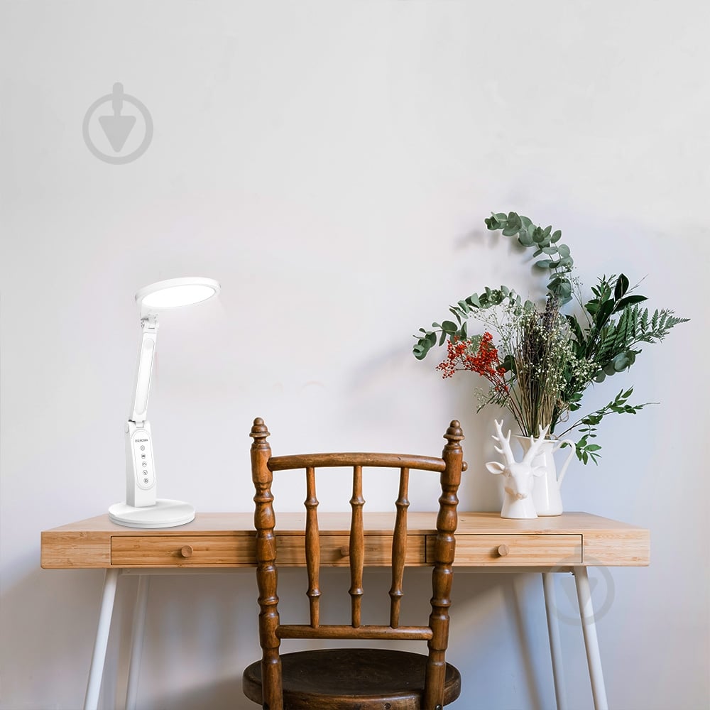 Настільна лампа офісна ARDERO білий DE1743ARD 16W 1030LM 3000K-400 - фото 3 Настільна лампа офісна ARDERO білий DE1743ARD 16W 1030LM 3000K-400 - фото 3