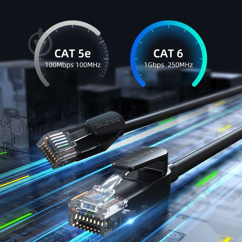 Патч-корд CableTime UTP 1000Mbps 250MHz (CN60R) 8 м черный - фото 4 Патч-корд CableTime UTP 1000Mbps 250MHz (CN60R) 8 м черный - фото 4