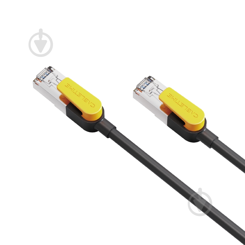Патч-корд CableTime Cat7 FTP 10Gbps 600MHz (CN70E) 0,5 м черный - фото 1