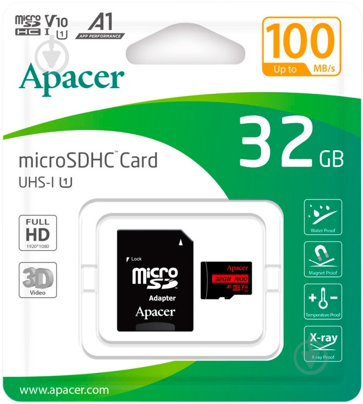 Карта памяти Apacer microSD 32 ГБ Class 10 (AP32GMCSH10UB-R ) - фото 2