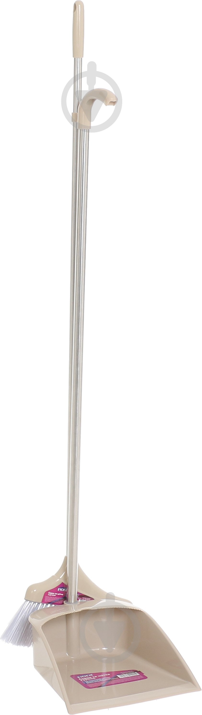 Совок зі щіткою з гребінцем Fiora® 91,1 см бежевий 510001 - фото 1