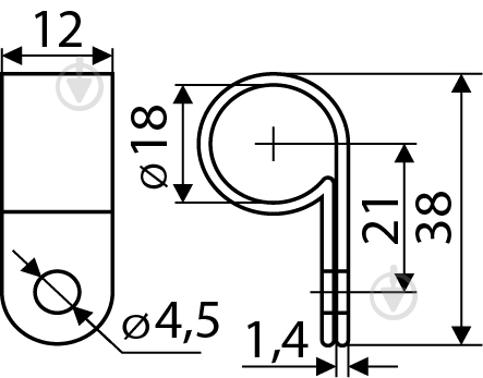 Скоба Аско-Укрем CHS 3/4R белый - фото 3 Скоба Аско-Укрем CHS 3/4R белый - фото 3