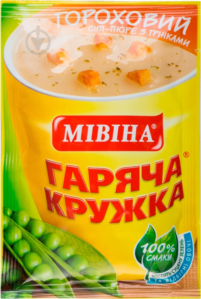 Вермишель Мівіна гороховый с гренками 19 г - фото 1