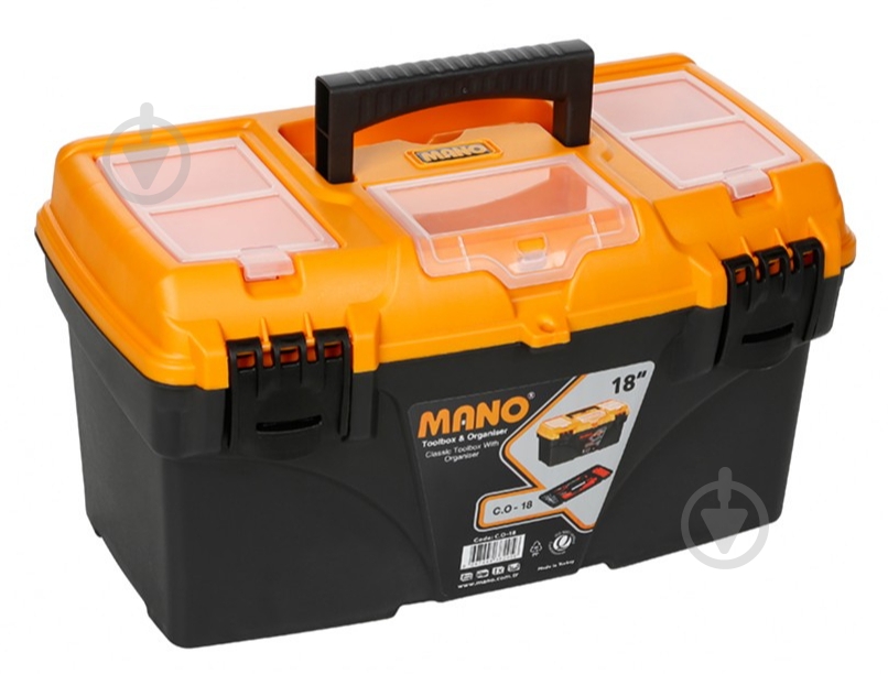 Ящик для ручного інструменту Mano класичний із органайзером 18" 432x250x238 мм C.O-18 - фото 1