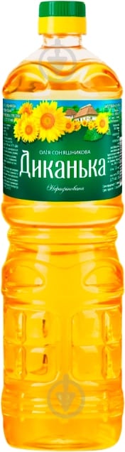 Масло Диканька подсолнечное нерафинированное Диканька 850 мл - фото 1