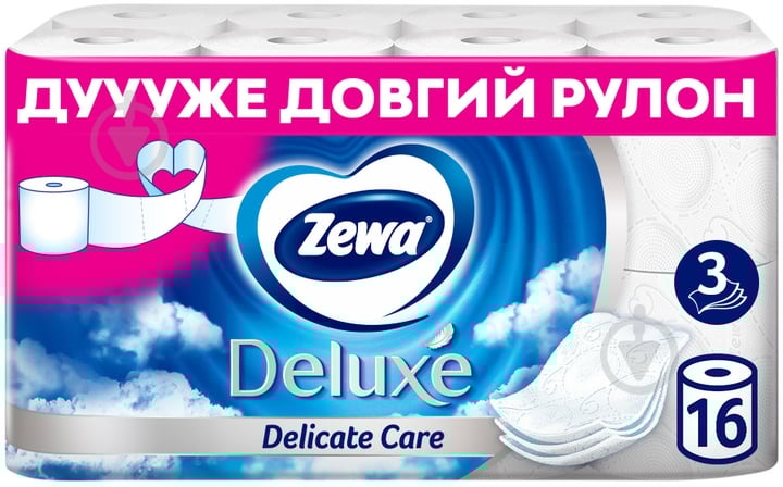 Туалетная бумага Zewa Deluxe в ассортименте трехслойная 16 шт. - фото 1