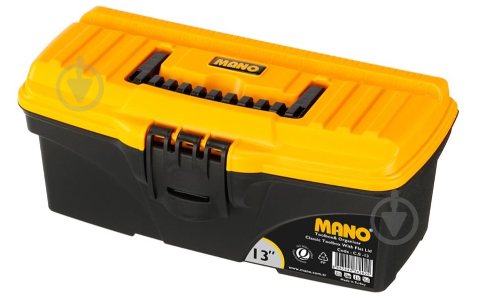 Ящик для ручного інструменту Mano класичний 13" 320x165x136 мм C.S-13 - фото 1 Ящик для ручного інструменту Mano класичний 13" 320x165x136 мм C.S-13 - фото 1