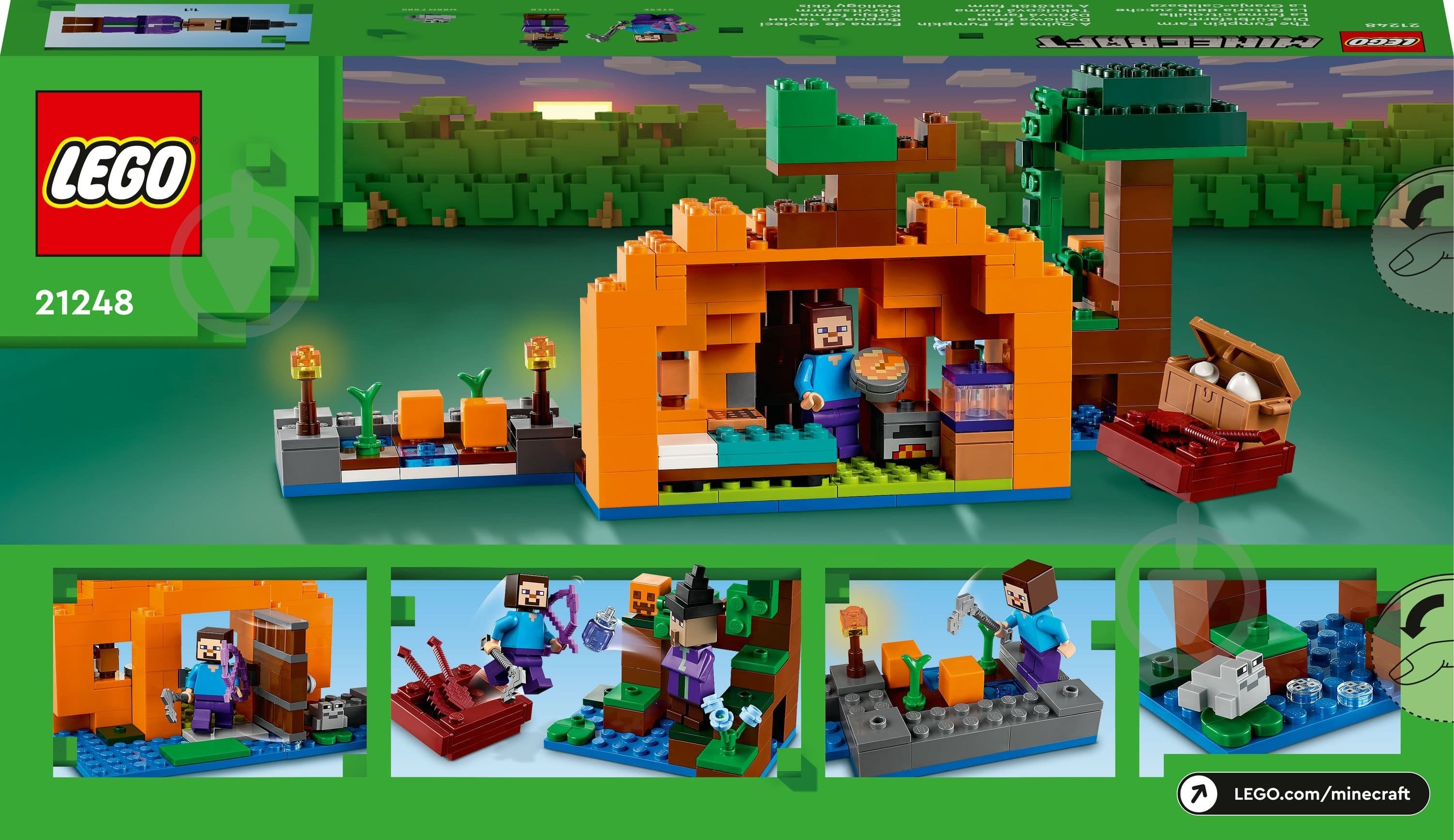 Конструктор LEGO Minecraft Тыквенная ферма 21248 - фото 2 Конструктор LEGO Minecraft Тыквенная ферма 21248 - фото 2
