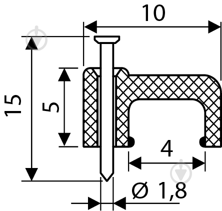 Скоба плоская Аско-Укрем CHF-4 черный - фото 3