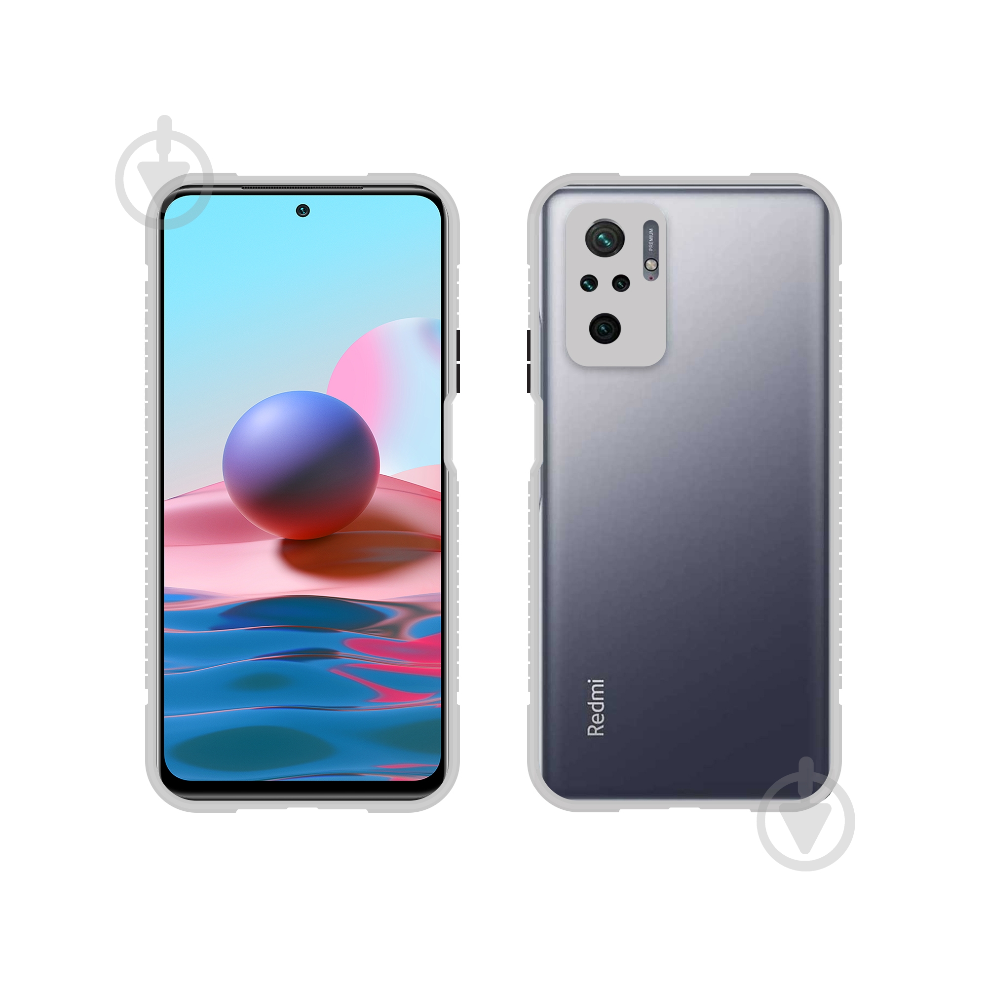 Чехол Intaleo Prime серый для Xiaomi Redmi Note 10 - фото 2 Чехол Intaleo Prime серый для Xiaomi Redmi Note 10 - фото 2