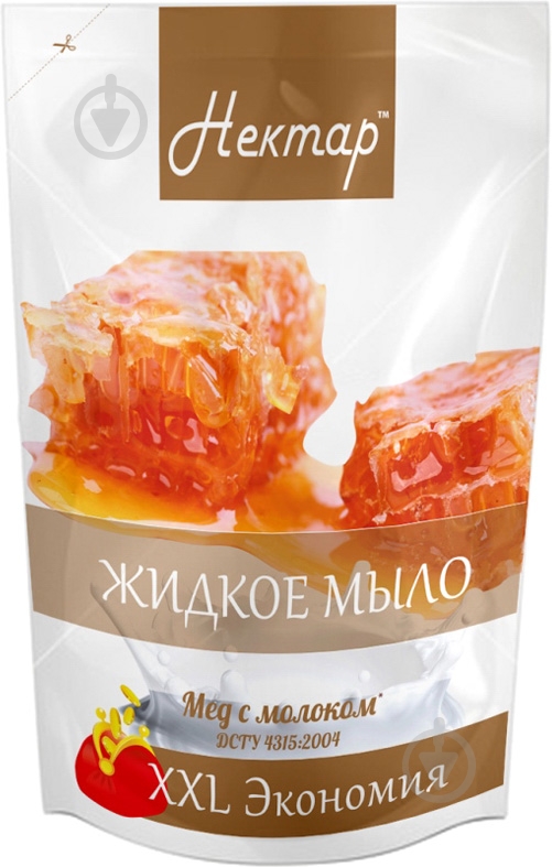 Мыло жидкое Нектар Мед с молоком doy-pack 500 мл - фото 1