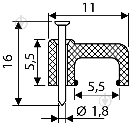 Скоба плоская Аско-Укрем CHF-6 черный - фото 3