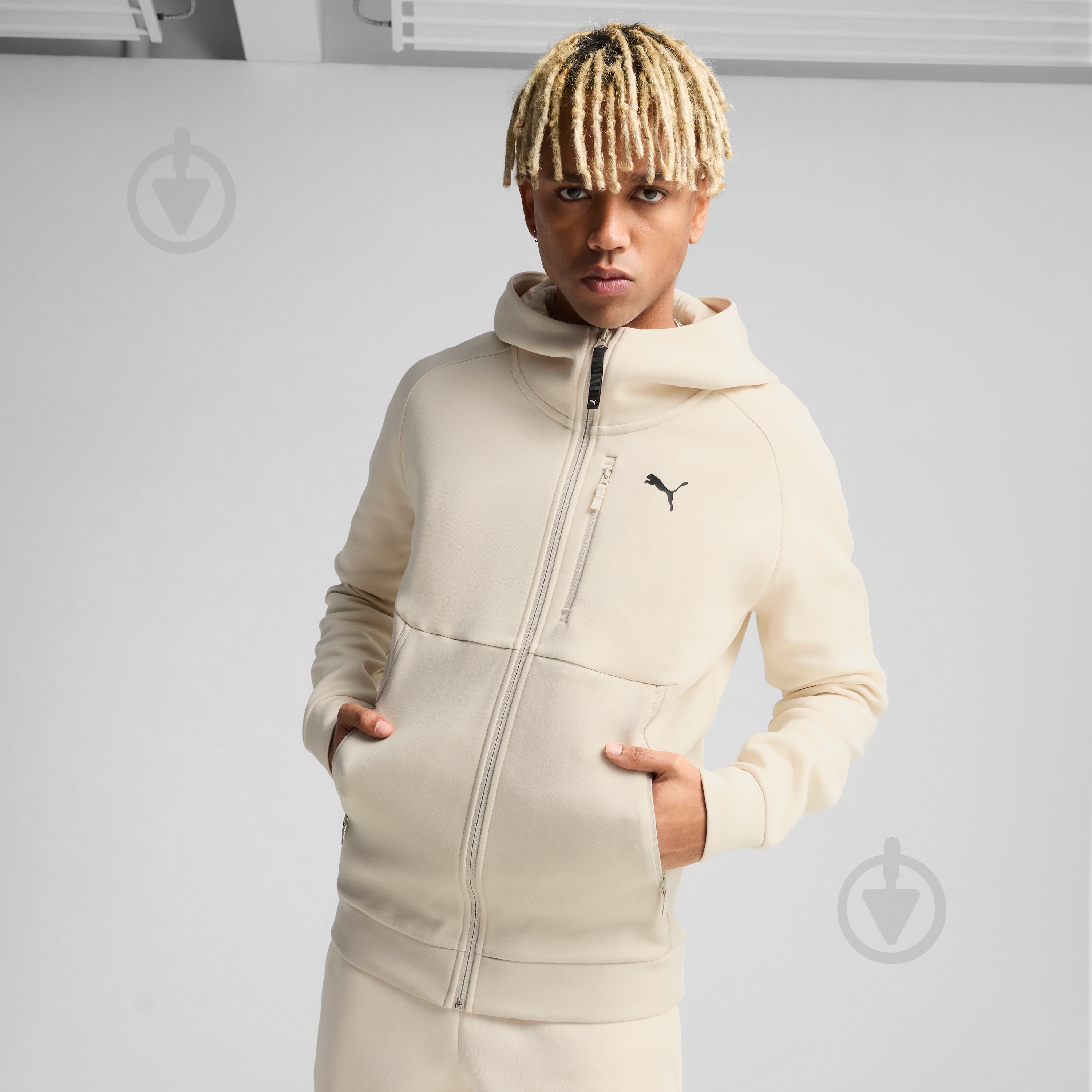 ᐉ Худі Puma PUMATECH FULL-ZIP HOODIE DK 62967487 р.2XL бежевий
