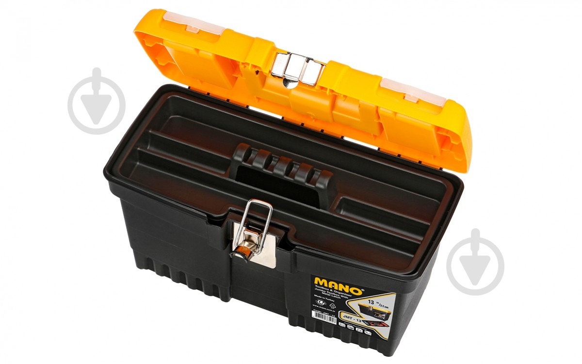 Ящик для ручного інструменту Mano Jumbo із органайзером та металевим замком 13" 320x155x187 мм JMT-13 - фото 2 Ящик для ручного інструменту Mano Jumbo із органайзером та металевим замком 13" 320x155x187 мм JMT-13 - фото 2