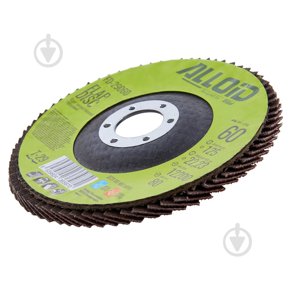 Круг пелюстковий Alloid 125 мм P60 FD-29060 - фото 4 Круг пелюстковий Alloid 125 мм P60 FD-29060 - фото 4