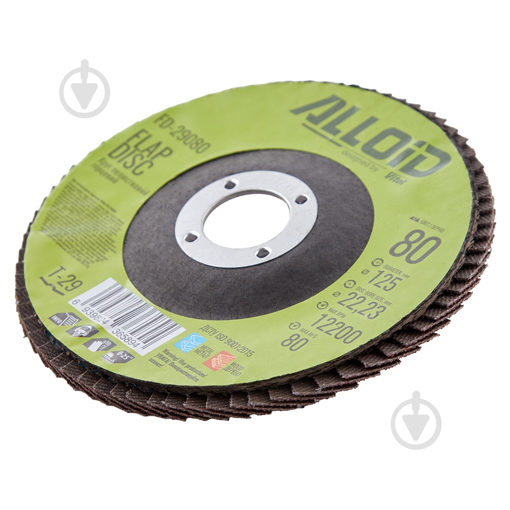 Круг пелюстковий Alloid 125 мм P80 FD-29080 - фото 4 Круг пелюстковий Alloid 125 мм P80 FD-29080 - фото 4