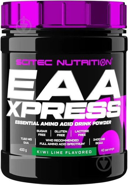 Аминокислоты Scitec Nutrition EAA Xpress кивиклубника 400 г 40 порц. - фото 1 Аминокислоты Scitec Nutrition EAA Xpress кивиклубника 400 г 40 порц. - фото 1