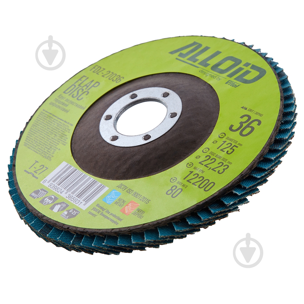 Круг пелюстковий Alloid 125 мм P36 FDZ-27036 - фото 4 Круг пелюстковий Alloid 125 мм P36 FDZ-27036 - фото 4