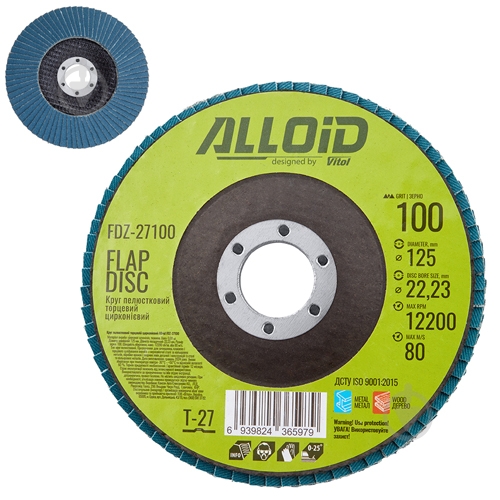 Круг пелюстковий Alloid 125 мм P100 FDZ-27100 - фото 4 Круг пелюстковий Alloid 125 мм P100 FDZ-27100 - фото 4