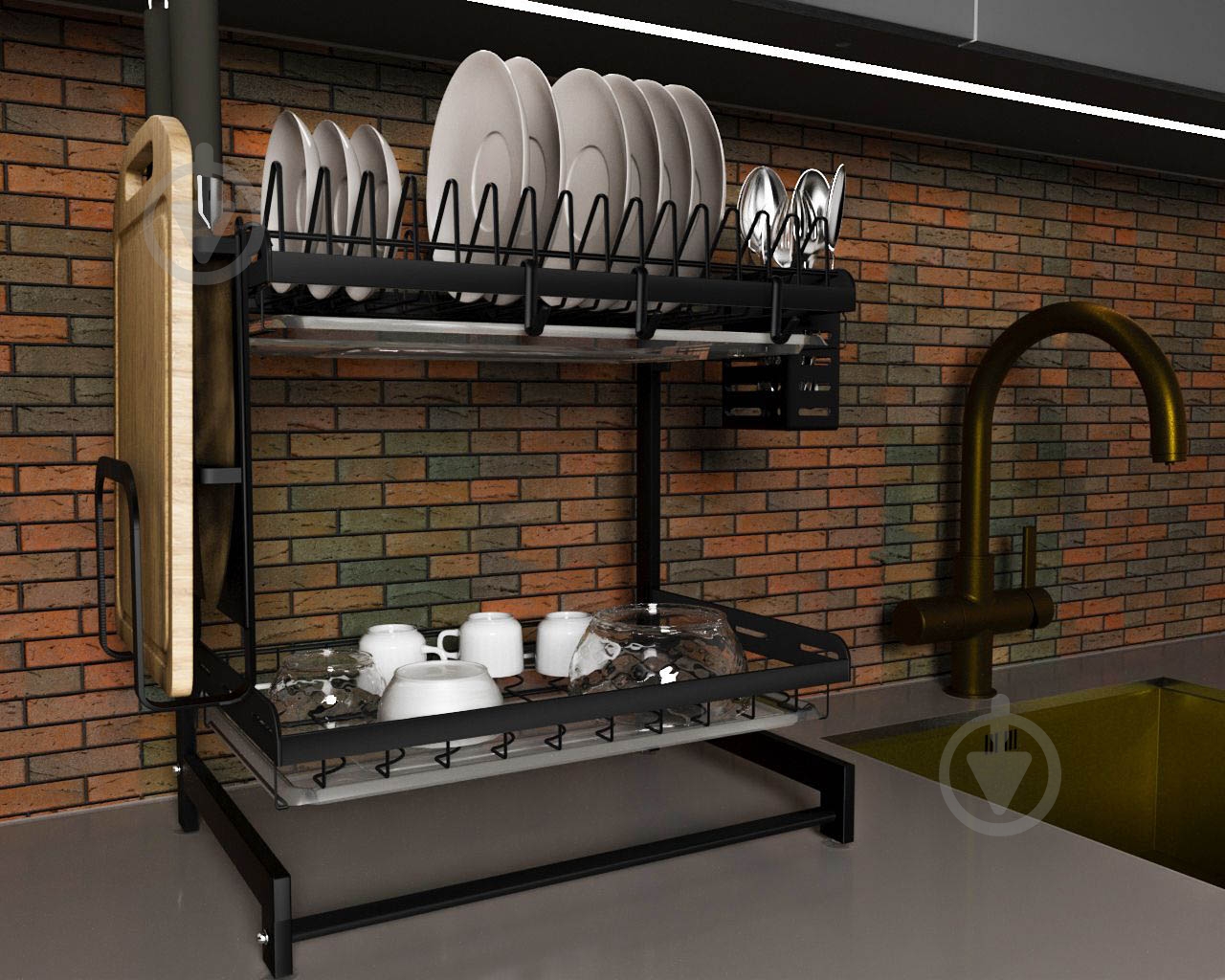 Сушилка для посуды DC двойная черная - фото 4 Сушилка для посуды DC двойная черная - фото 4