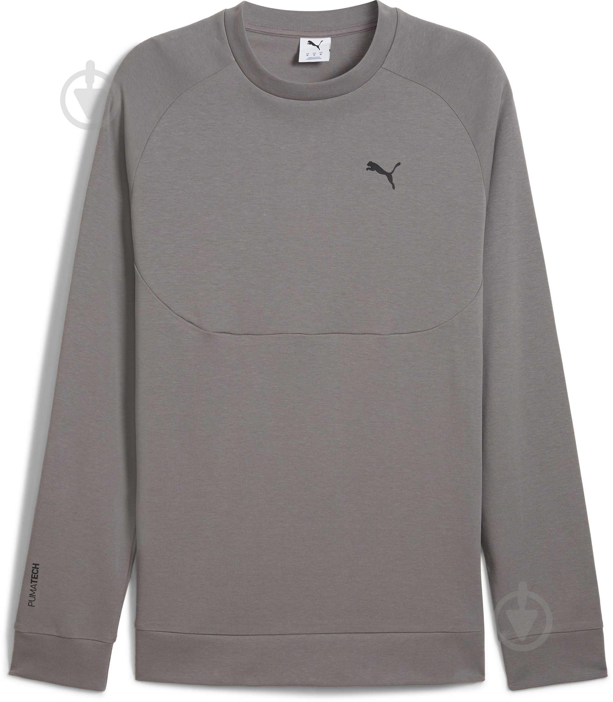 Свитшот Puma PUMATECH Crew DK 68459979 р.2XL серый - фото 1