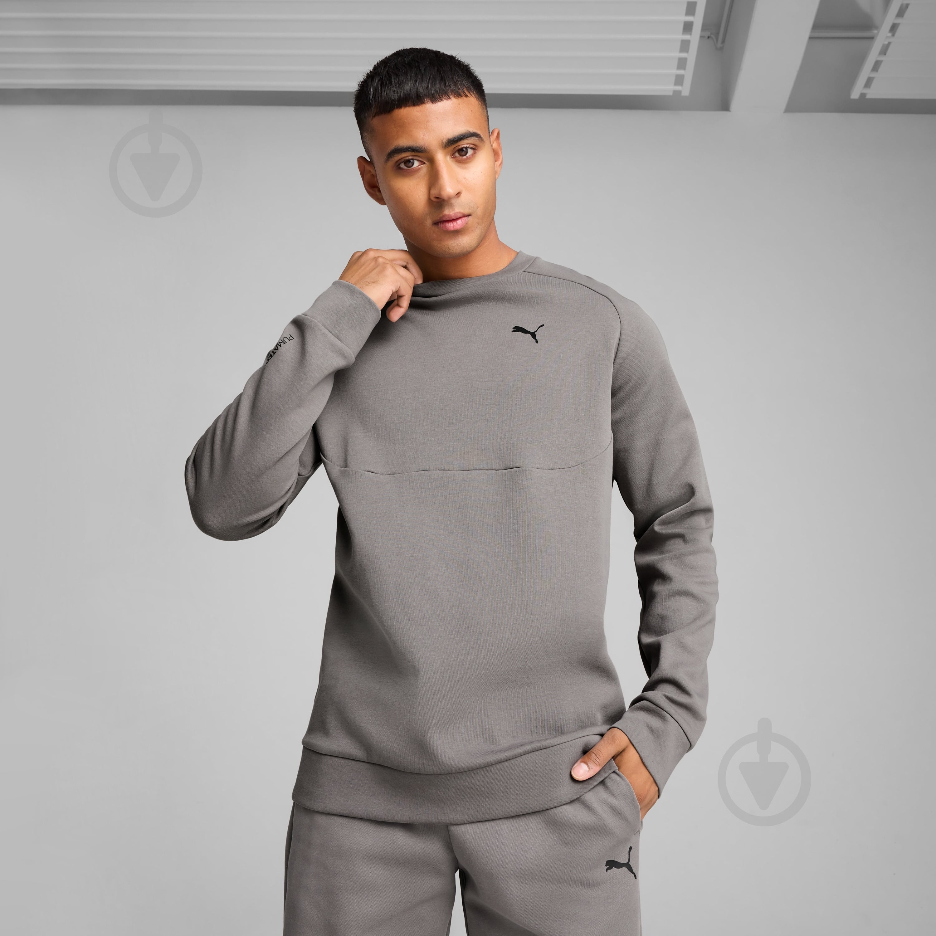 Свитшот Puma PUMATECH Crew DK 68459979 р.2XL серый - фото 3