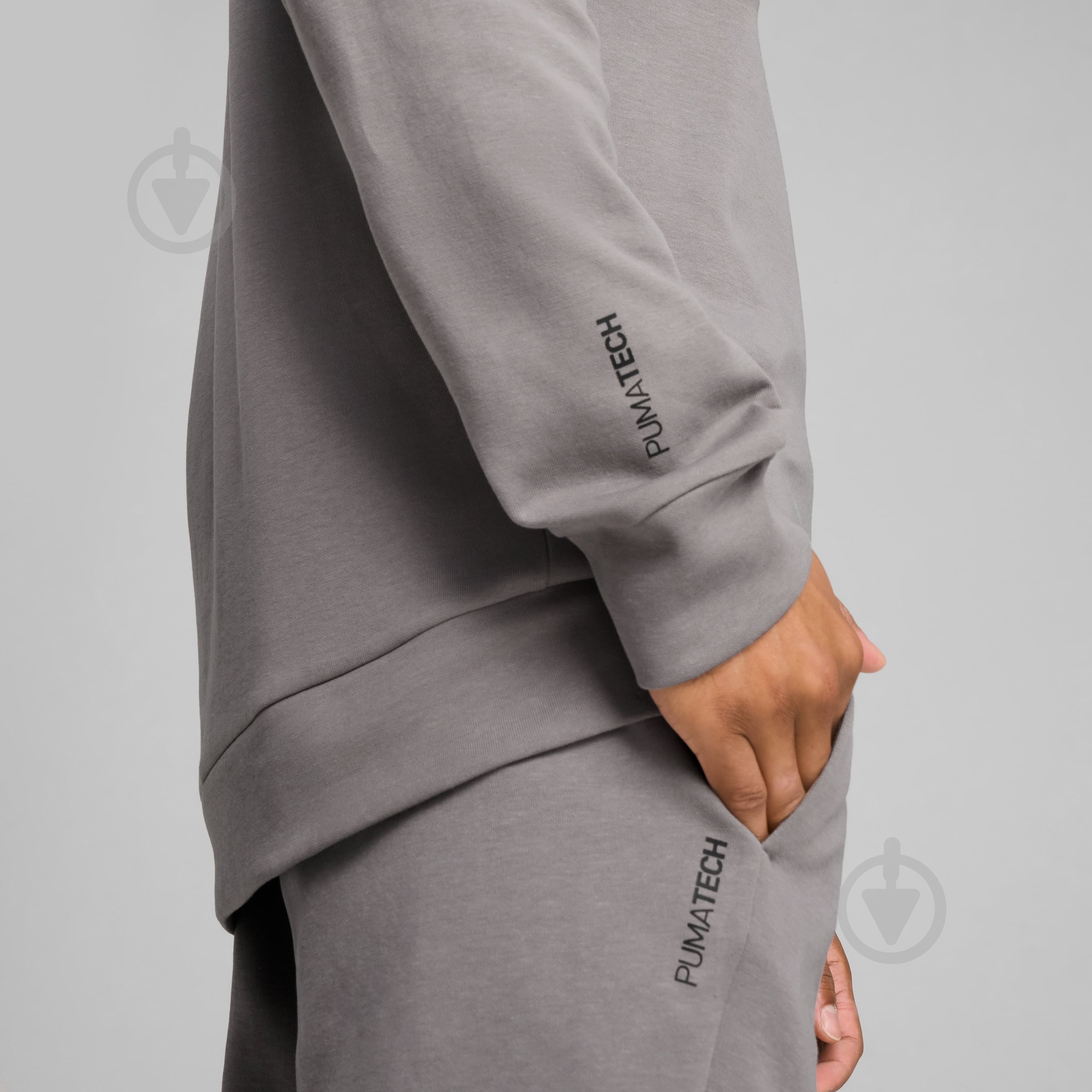 Свитшот Puma PUMATECH Crew DK 68459979 р.2XL серый - фото 7