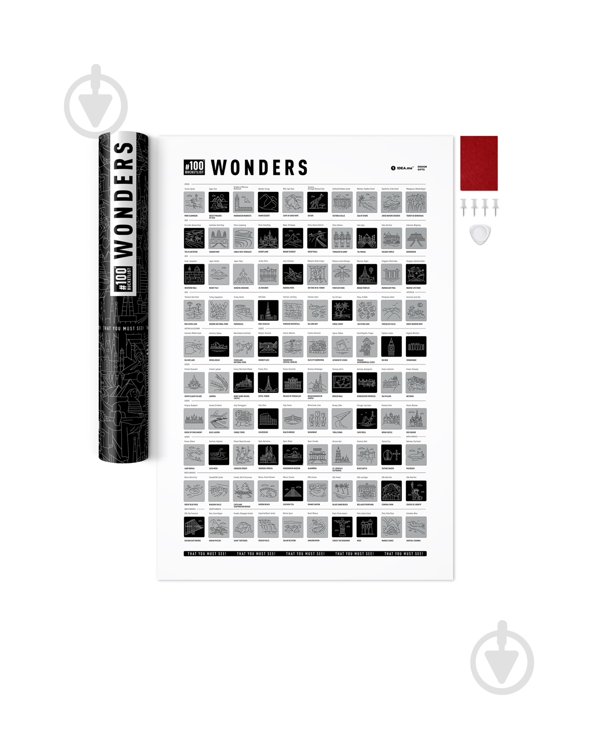 Скретч-постер #100 Wonders 1DEA.me - фото 3 Скретч-постер #100 Wonders 1DEA.me - фото 3