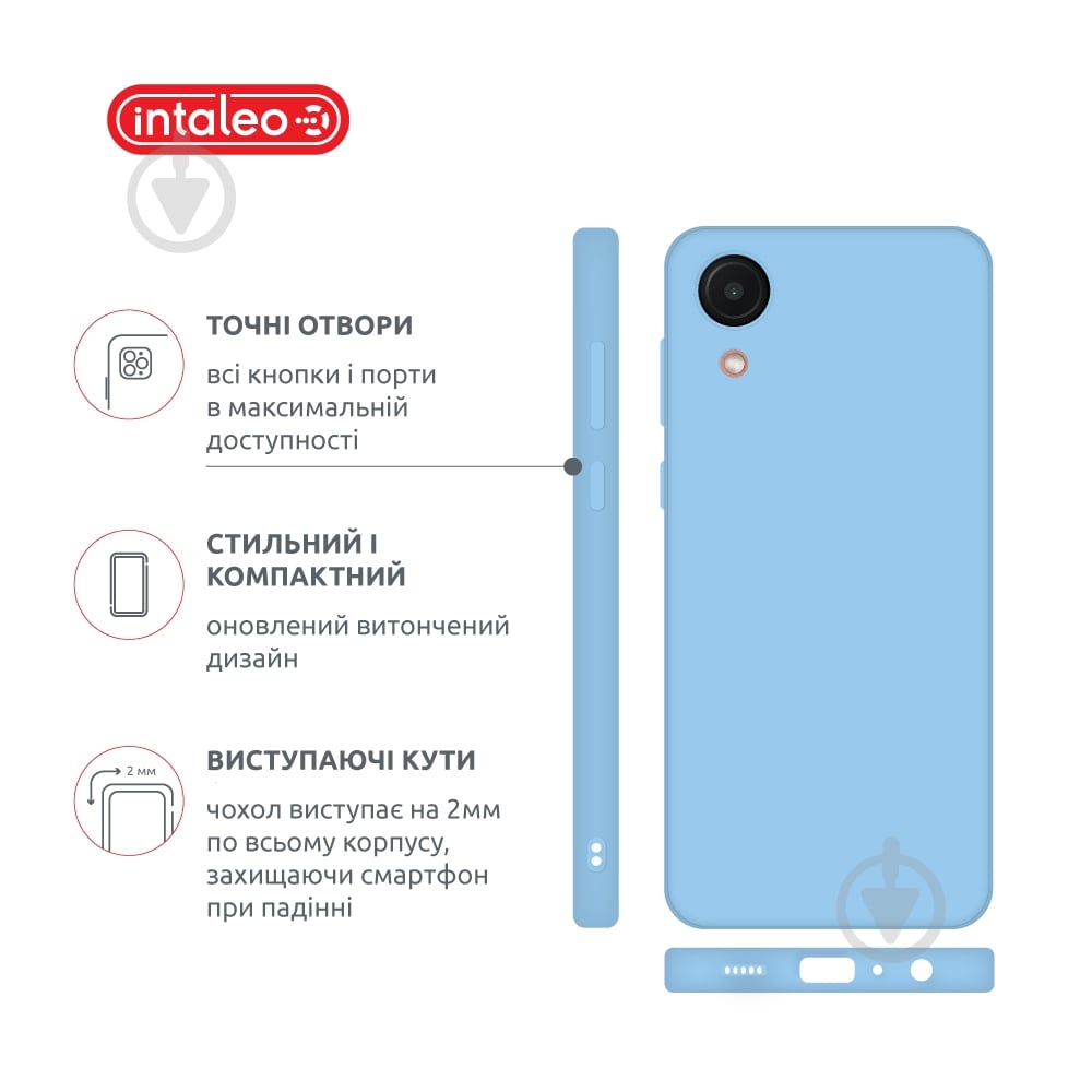Чехол Intaleo SoftShell для Samsung Galaxy A03 Core голубой - фото 4