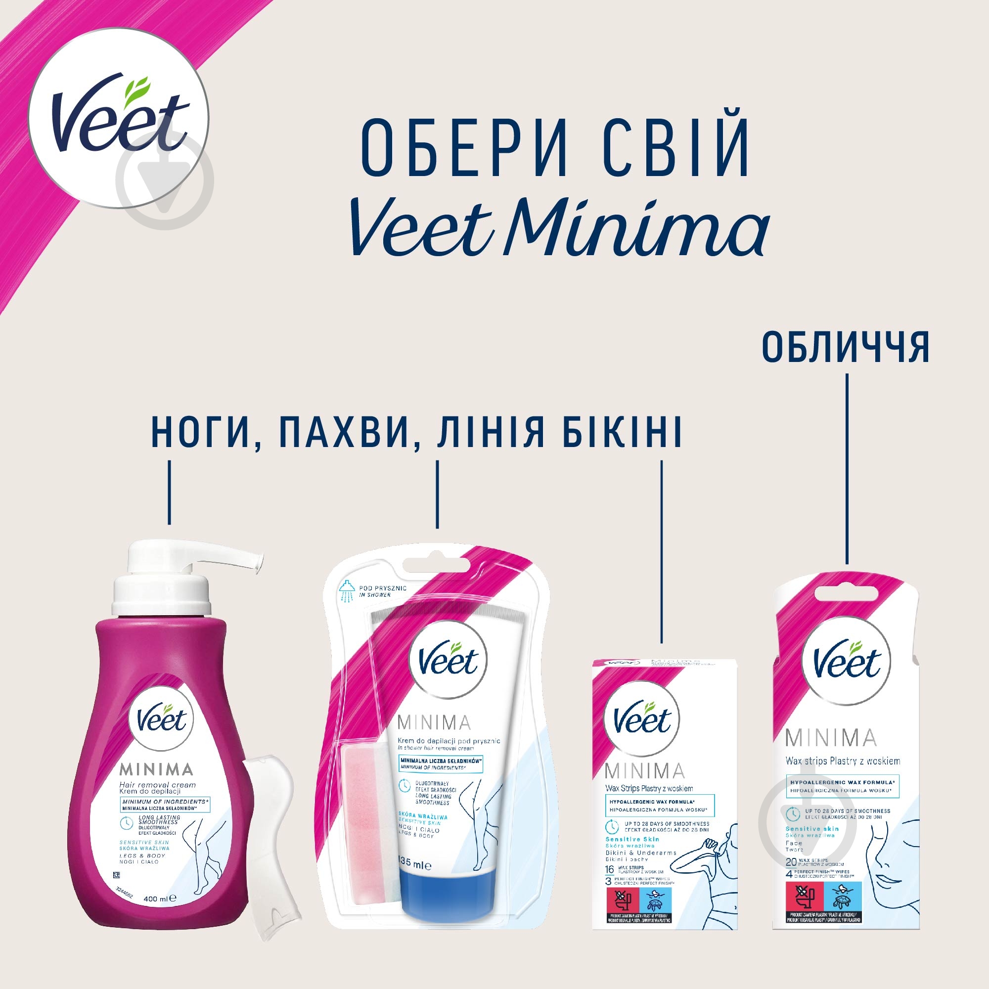 Крем для депіляції Veet MINIMA Sensitive 100 мл - фото 4