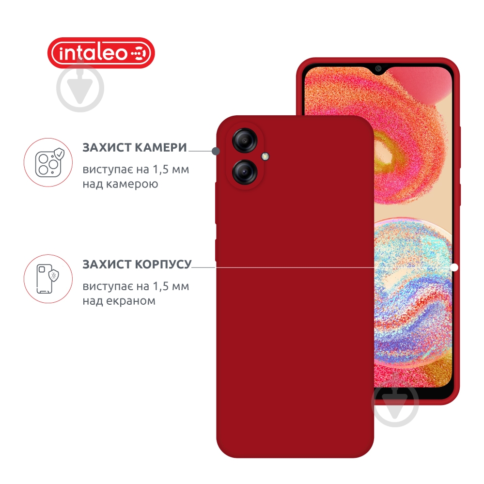 Чехол Intaleo SoftShell для Samsung Galaxy A04e красный - фото 3